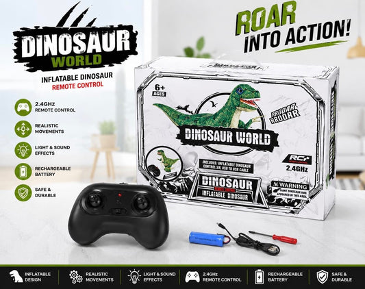 Remote Control Inflatable Dinosaur Toy for Kids