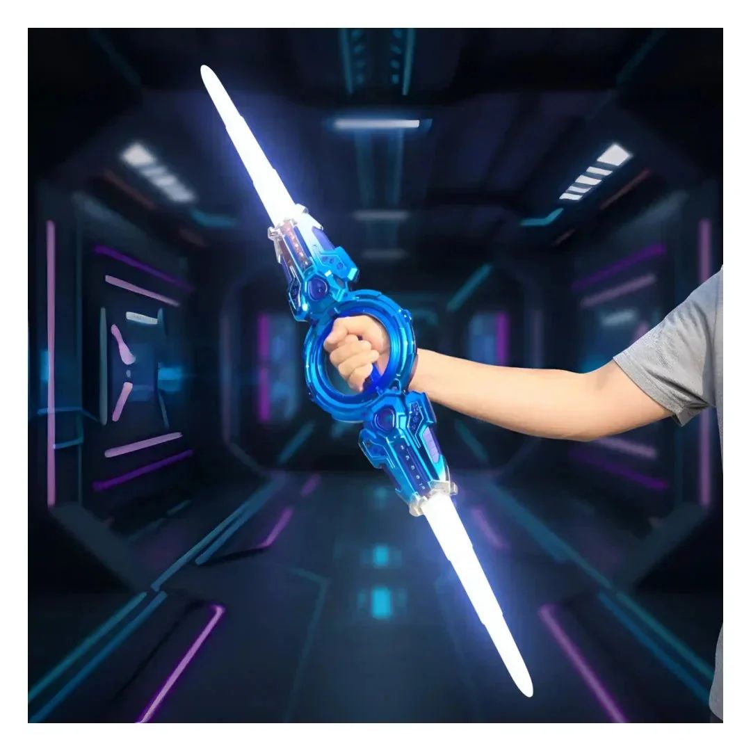 Spiral Sword Double Sided Rotating LED Light Saber