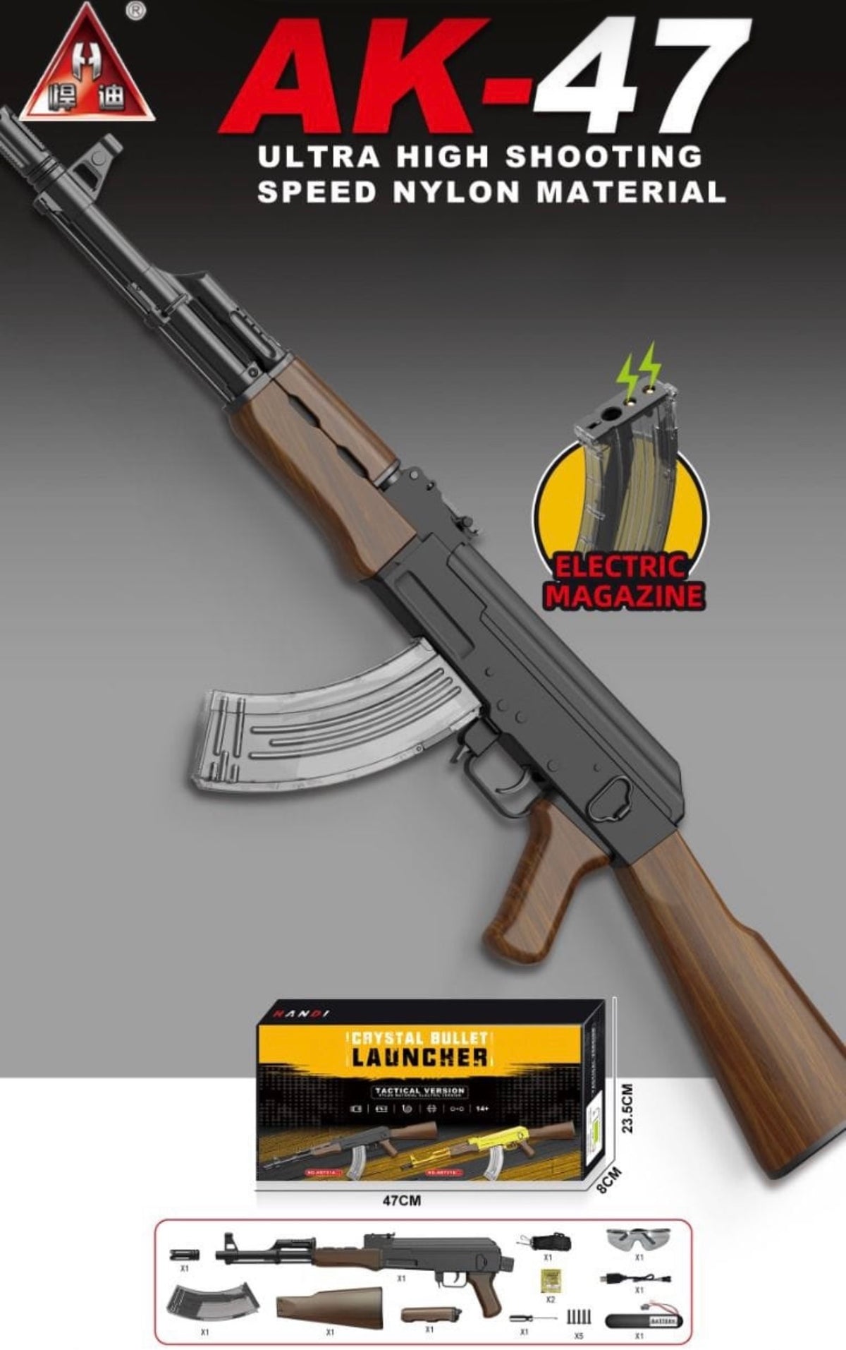 AK 47 Gel Blaster with Electric Magazine (High Power)