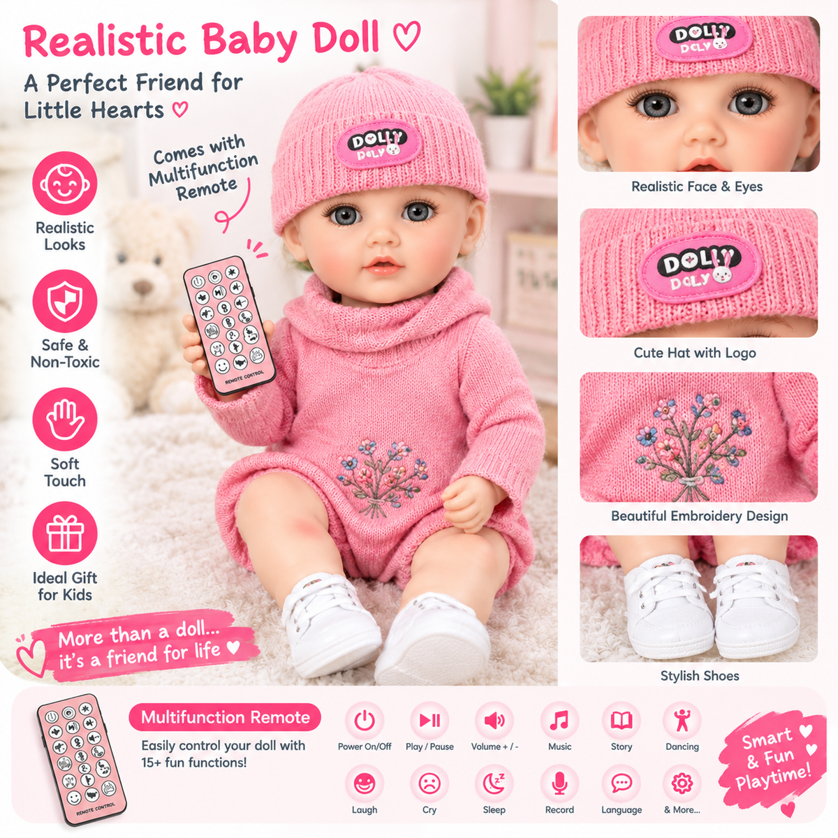 Silicon AI Doll with Remote
