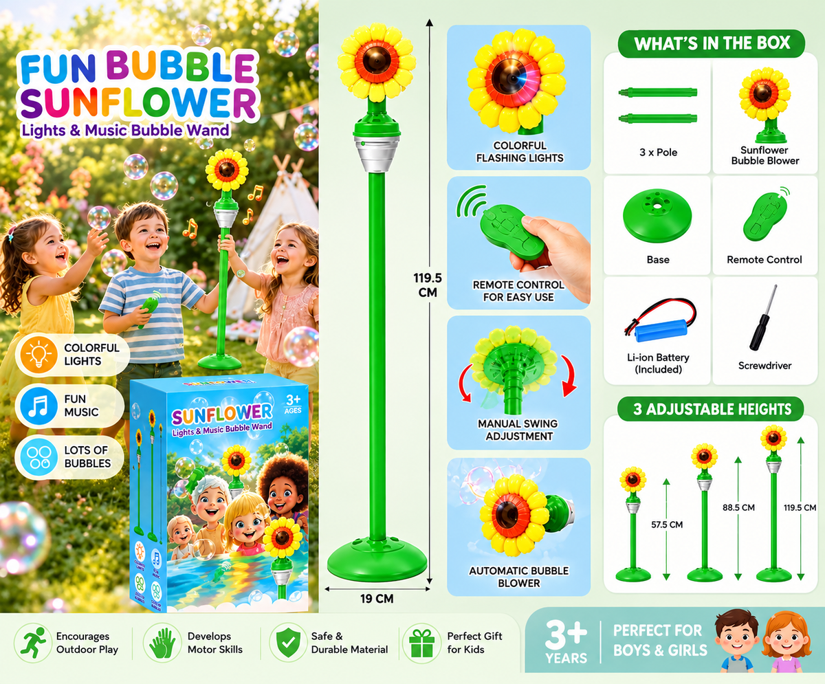 Sunflower Bubble Machine