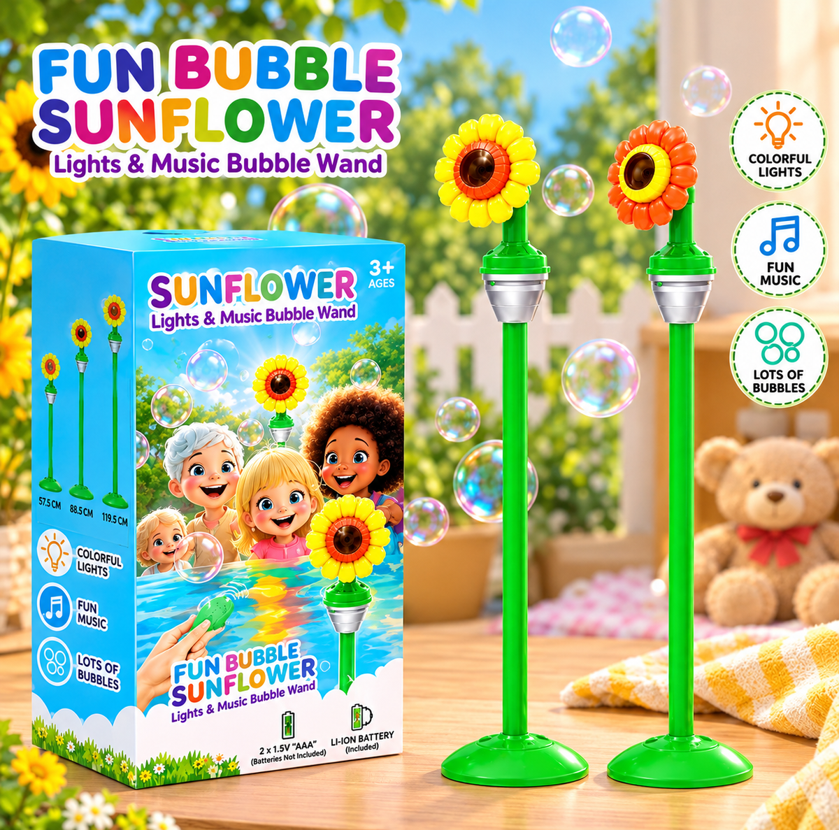 Sunflower Bubble Machine