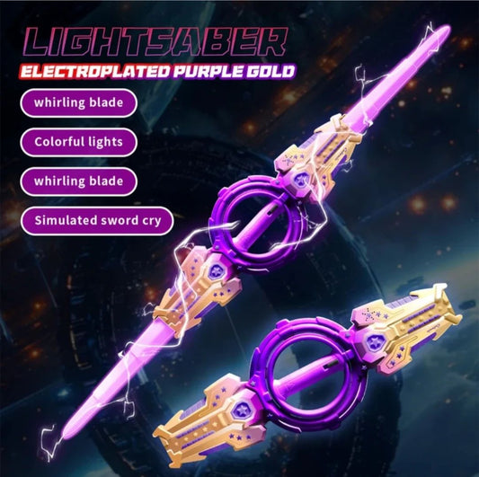 Spiral Sword Double Sided Rotating LED Light Saber